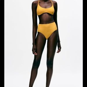 Zara yellow bikini top